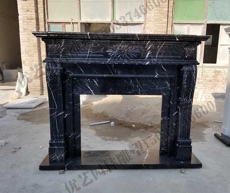 石雕壁爐架，大理石壁爐架，室內壁爐架