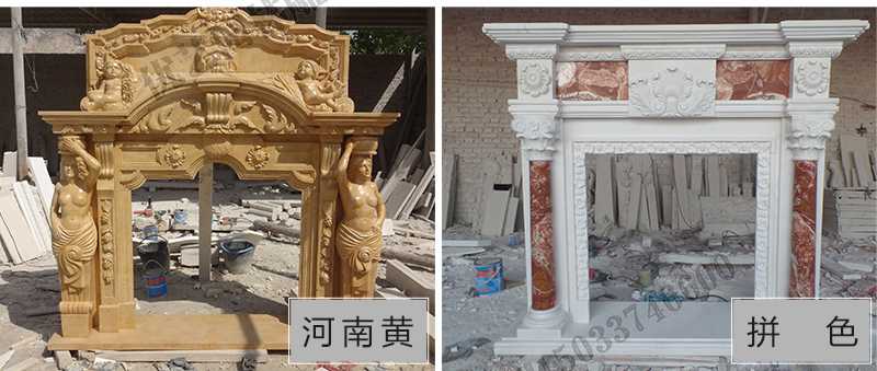 石雕壁爐架款式，定制石雕壁爐架，石雕壁爐架廠家