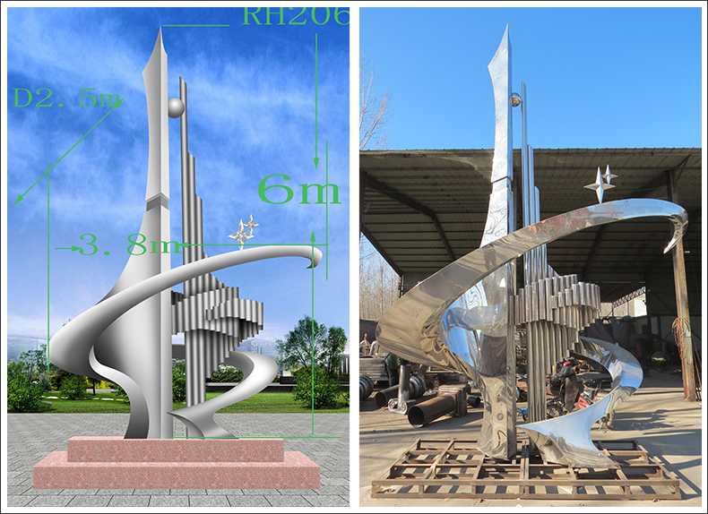 大型不銹鋼雕塑，不銹鋼雕塑廠家，室外大型景觀雕塑